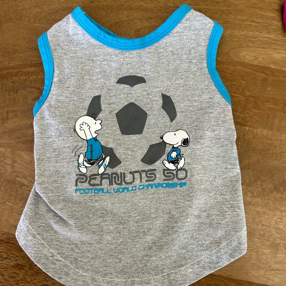 Peanuts Gray and Blue Dog Tank Top